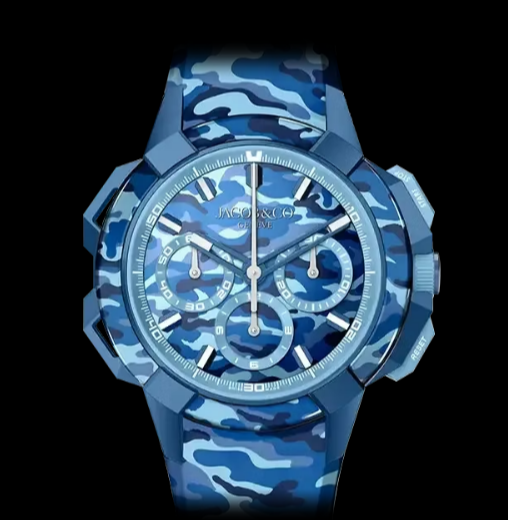 Fake Jacob & Co epic x chrono 44mm tri compax BLUE CAMO EC440.22.AB.AA.A watch